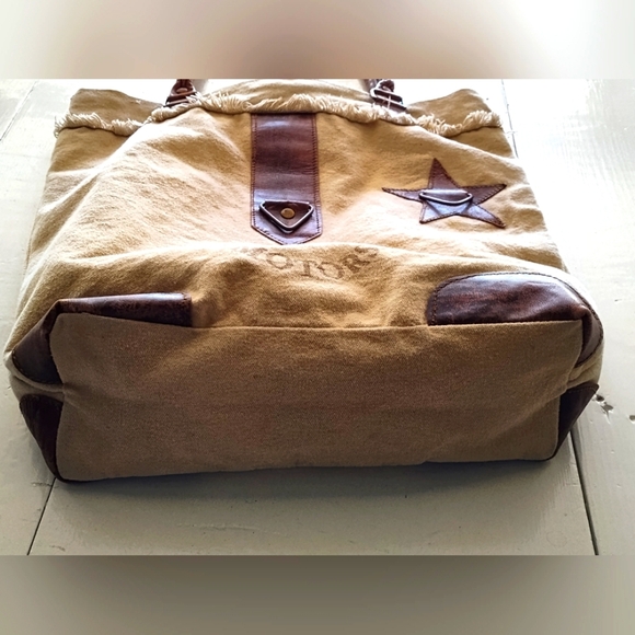 Myra Upcycled Canvas and Leather Tote Bag | Custom Motors - Picture 6 of 12